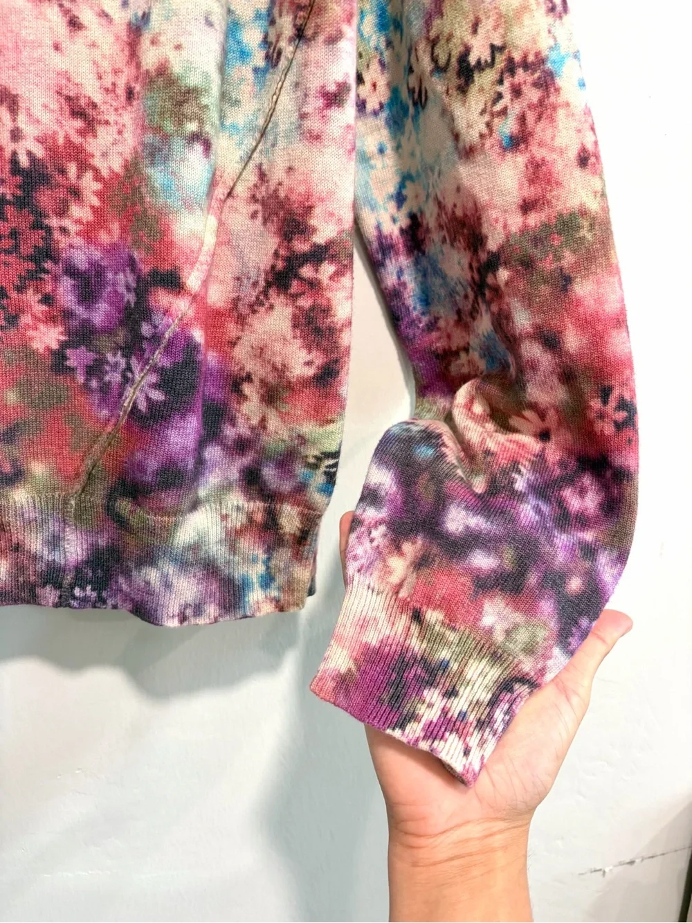 Sundance Floral Tie Dye Button Front Cardigan